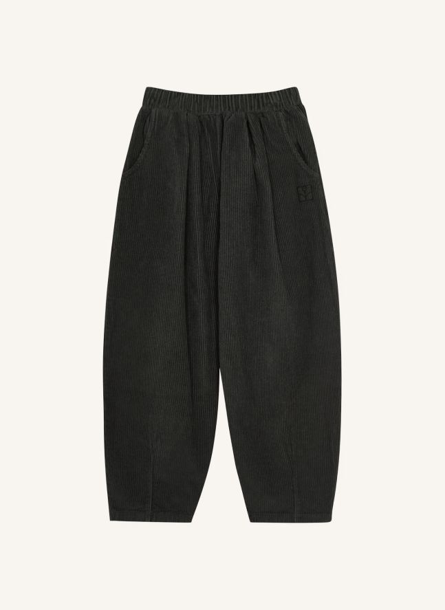 Pantalon Logo Velours Côtelé | Gris anthracite