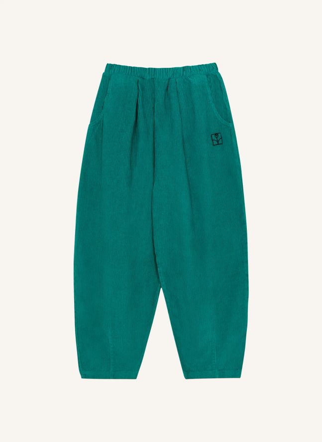 Pantalon Logo Velours Côtelé | Turquoise