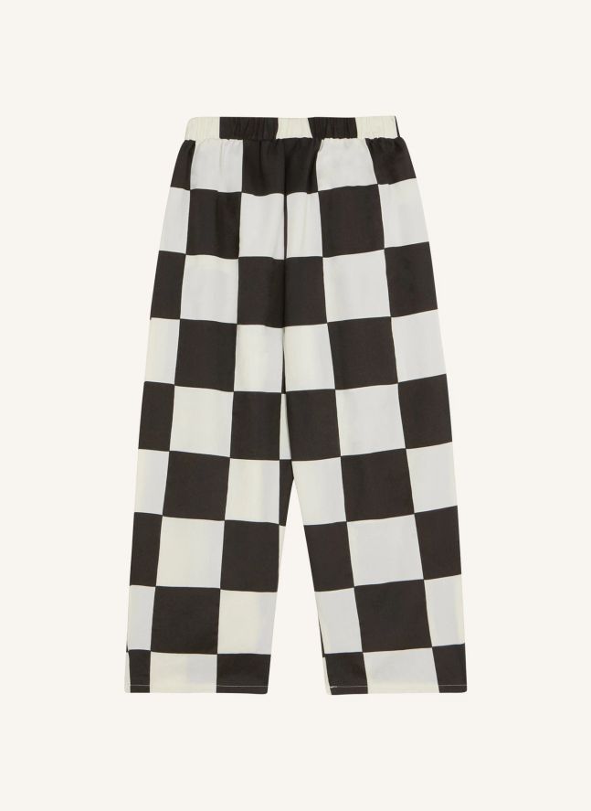 Pantalon Damier | Ecru