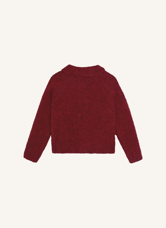 Cardigan Cœurs | Bordeaux
