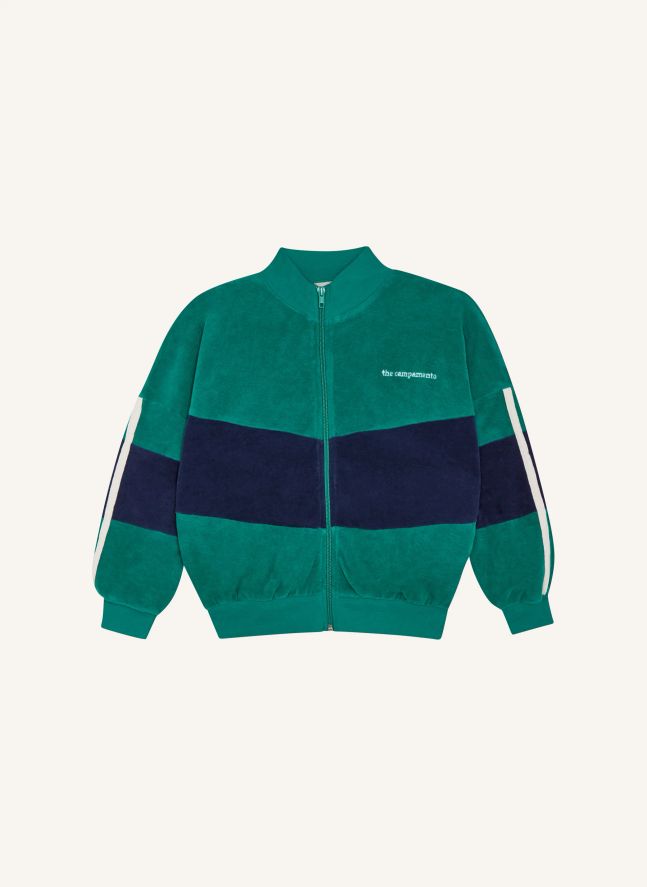 Sweat Colorblock Velours | Turquoise