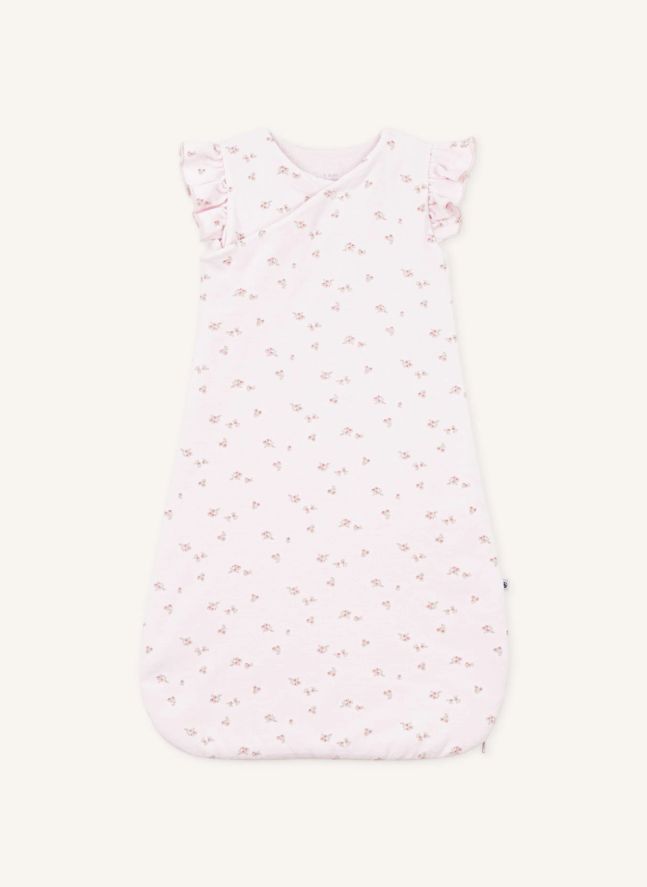 Gigoteuse Fleurie Velours Coton Bio | Rose pâle
