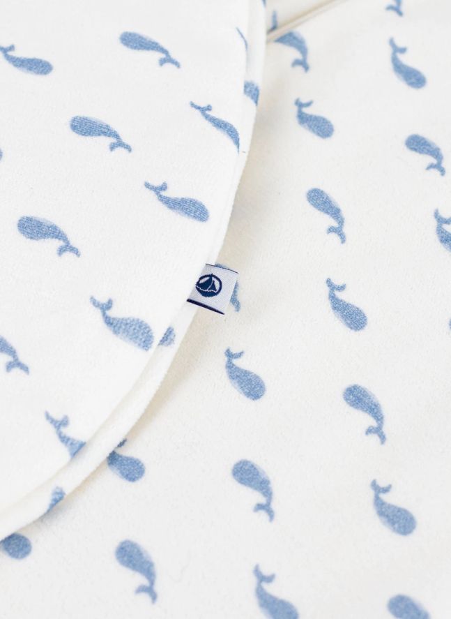 Gigoteuse Baleines Coton Bio | Blanc