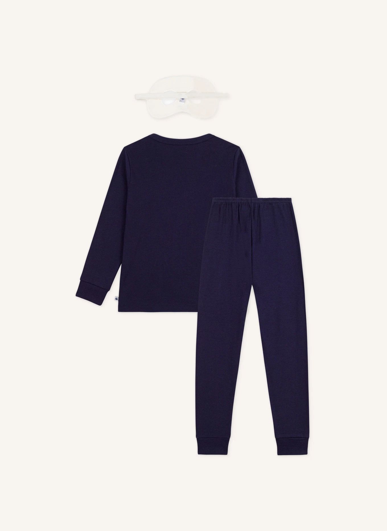 Ensemble Pyjama et Masque Squelette Coton Bio | Bleu nuit- Image produit n°3