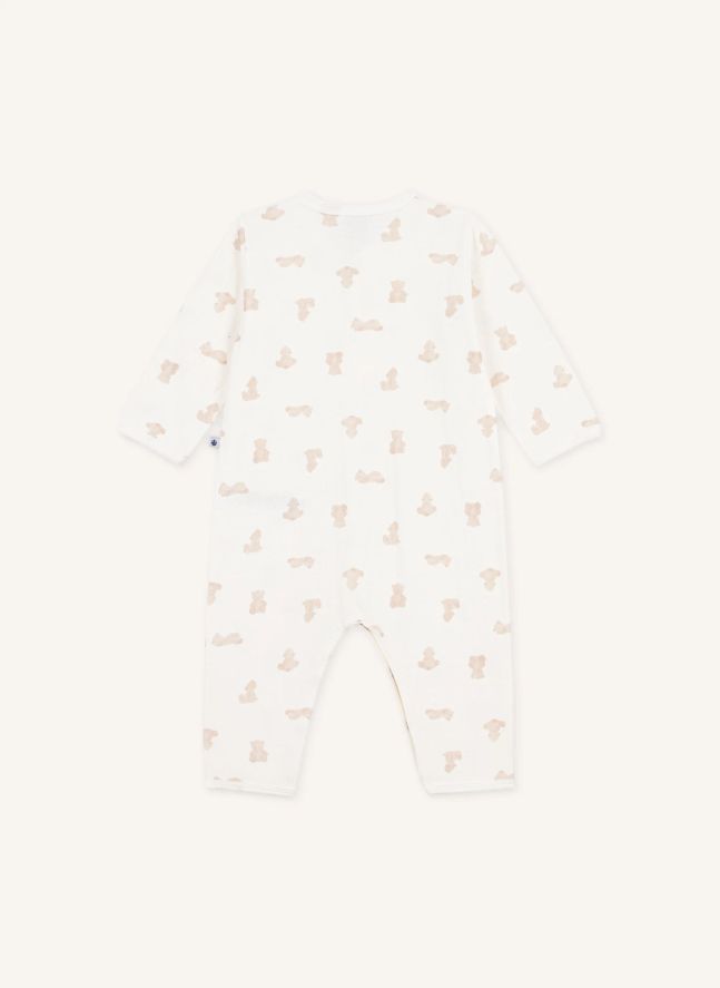 Pyjama Dors Bien Oursons Tubique Coton Bio | Blanc