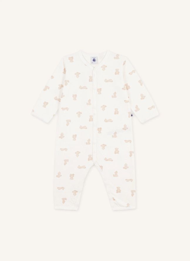 Pyjama Dors Bien Oursons Tubique Coton Bio | Blanc