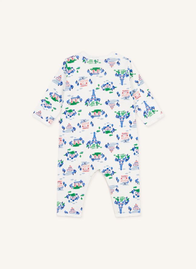 Pyjama Dors Bien Tour Eiffel Coton Bio | Blanc