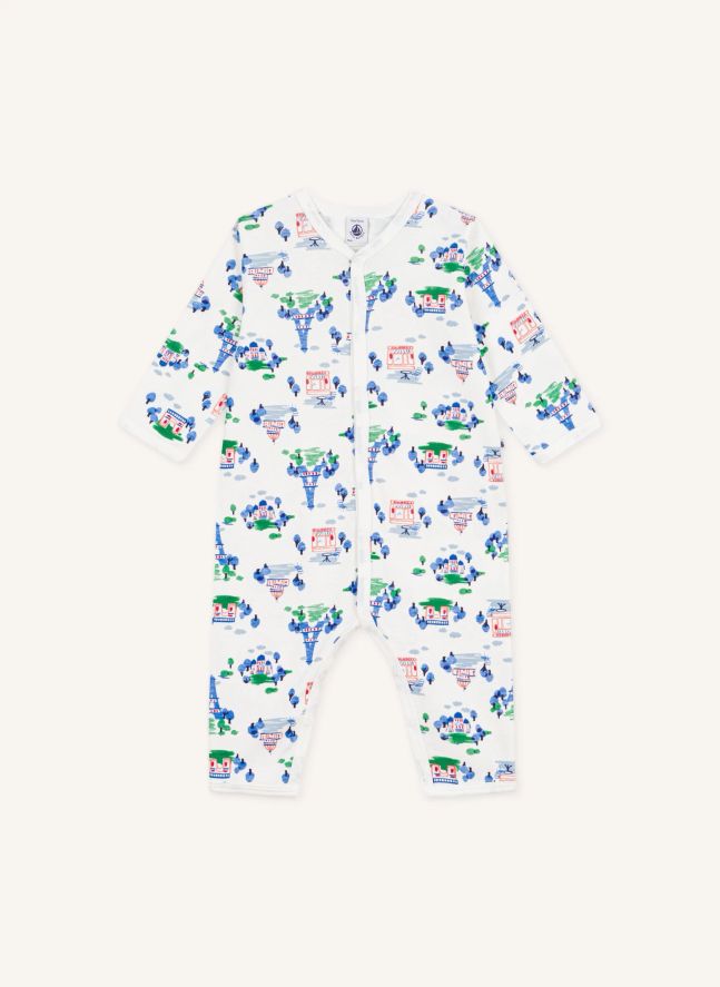 Pyjama Dors Bien Tour Eiffel Coton Bio | Blanc