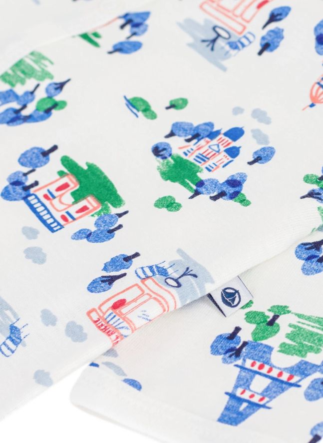 Pyjama Dors Bien Tour Eiffel Coton Bio | Blanc