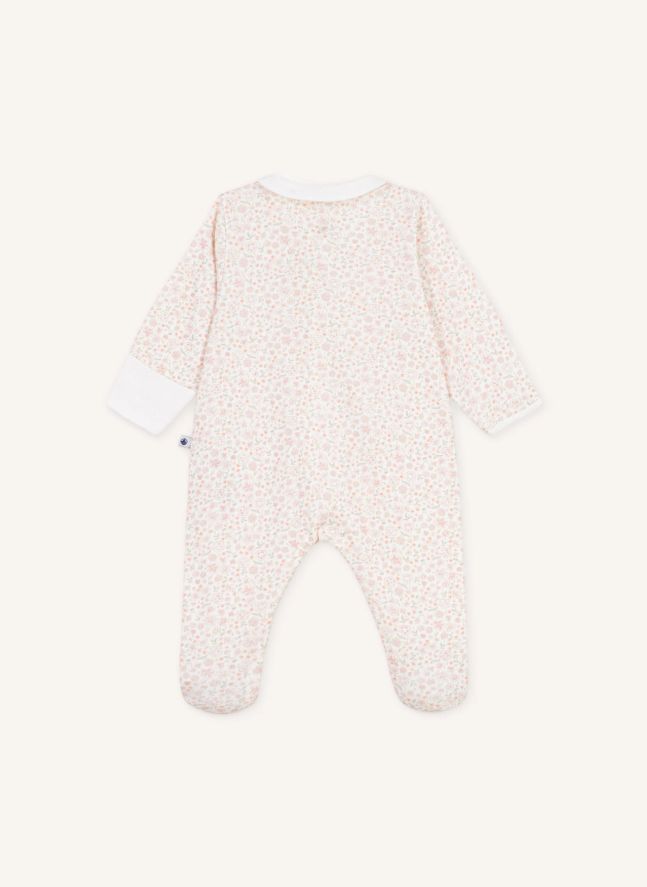 Pyjama Dors Bien Fleuri Coton Bio | Blanc