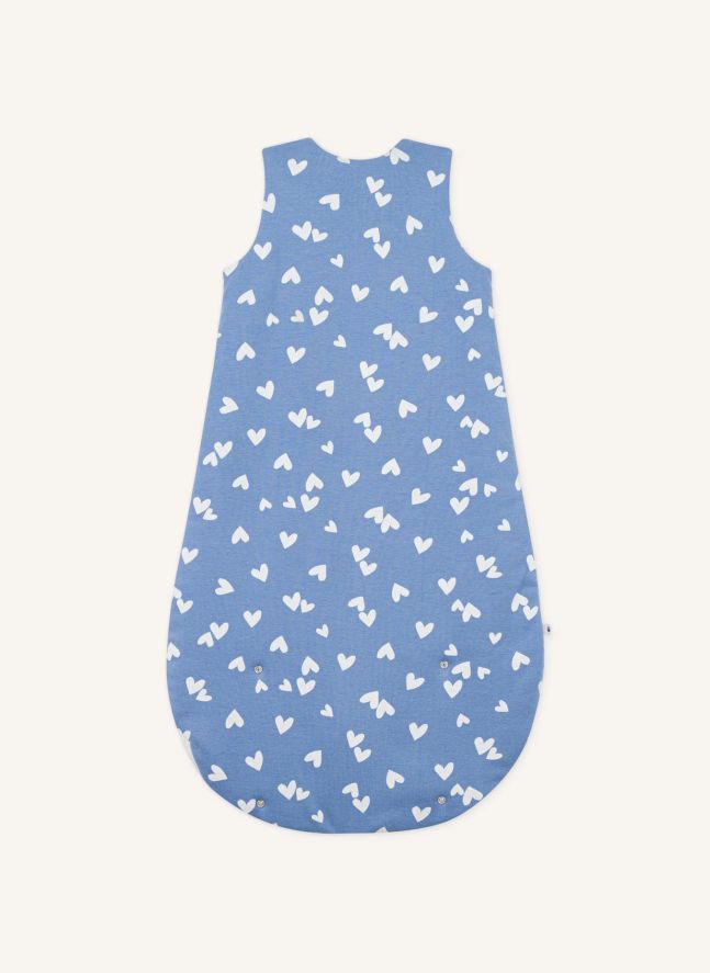 Gigoteuse Cœurs Coton Bio | Bleu
