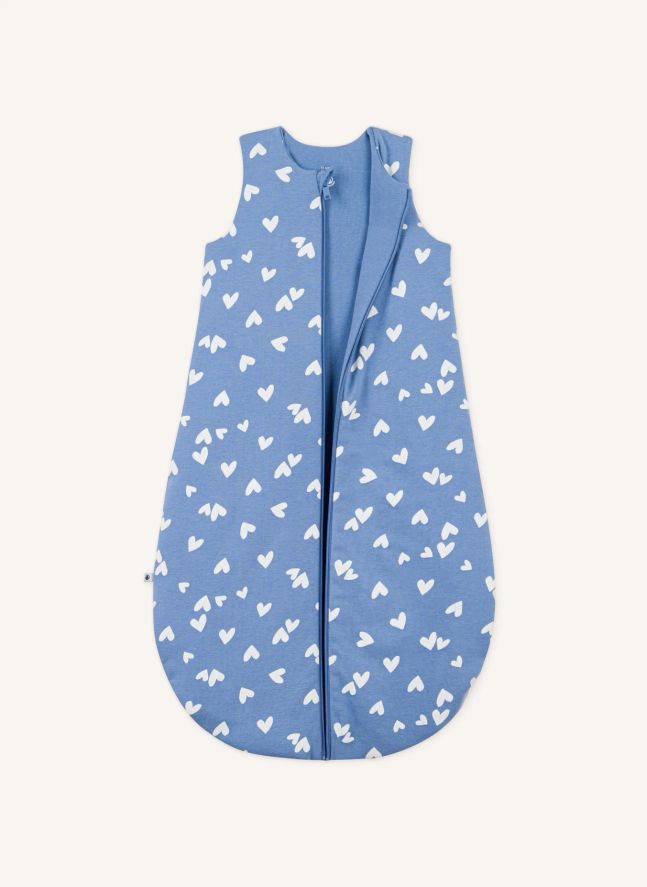 Gigoteuse Cœurs Coton Bio | Bleu