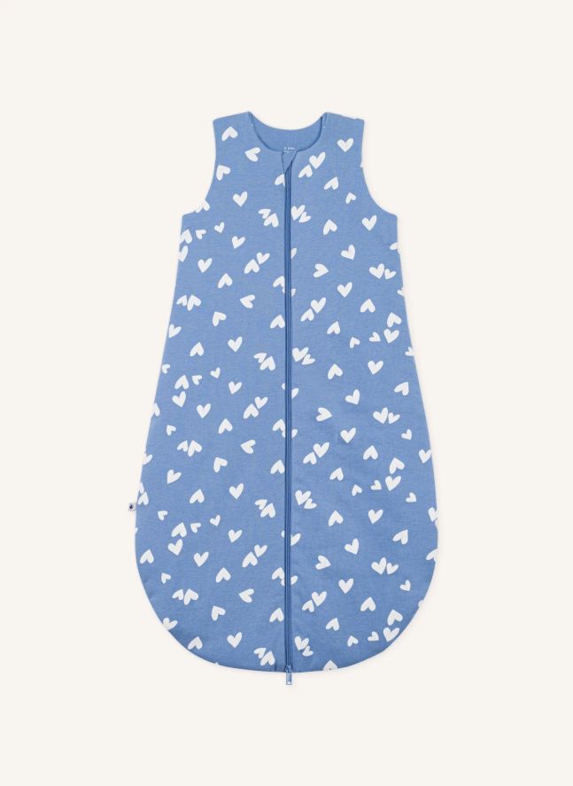 Gigoteuse Cœurs Coton Bio | Bleu