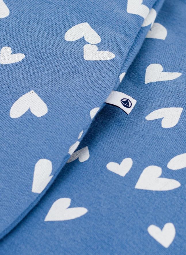 Gigoteuse Cœurs Coton Bio | Bleu