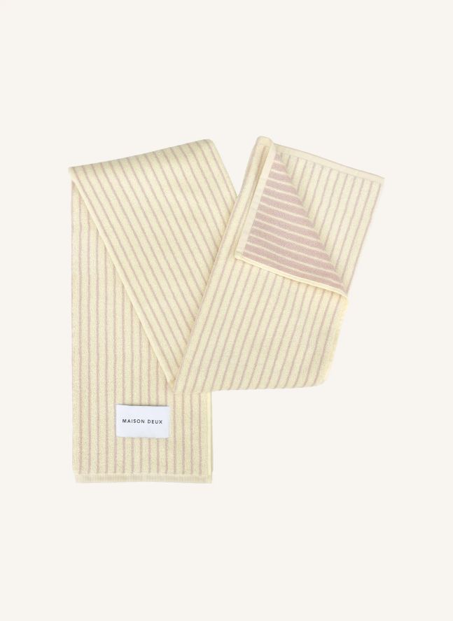 Serviette de plage rayée | Jaune