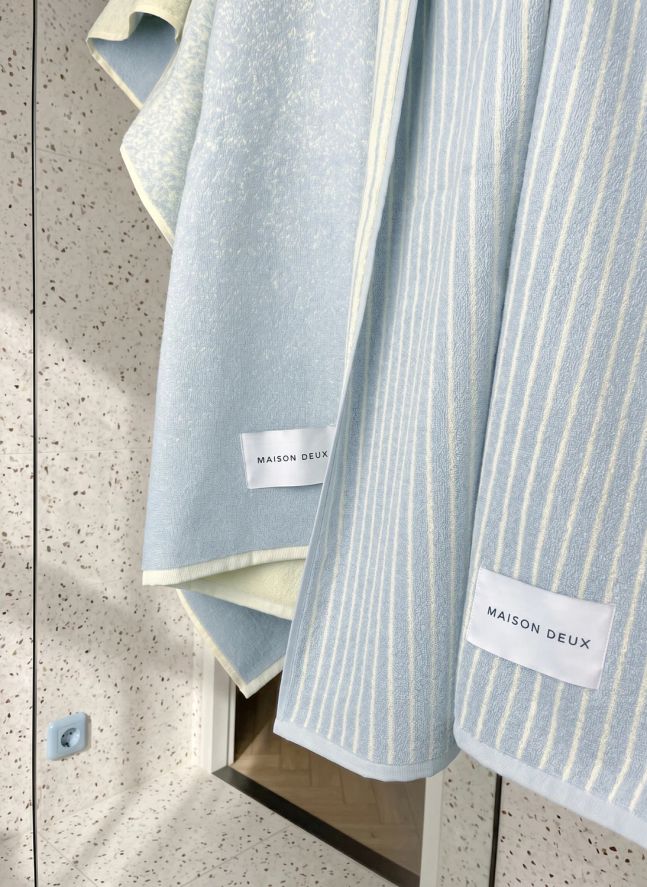 Serviette de plage rayée | Bleu