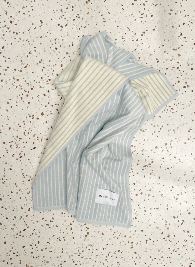 Serviette de plage rayée | Bleu