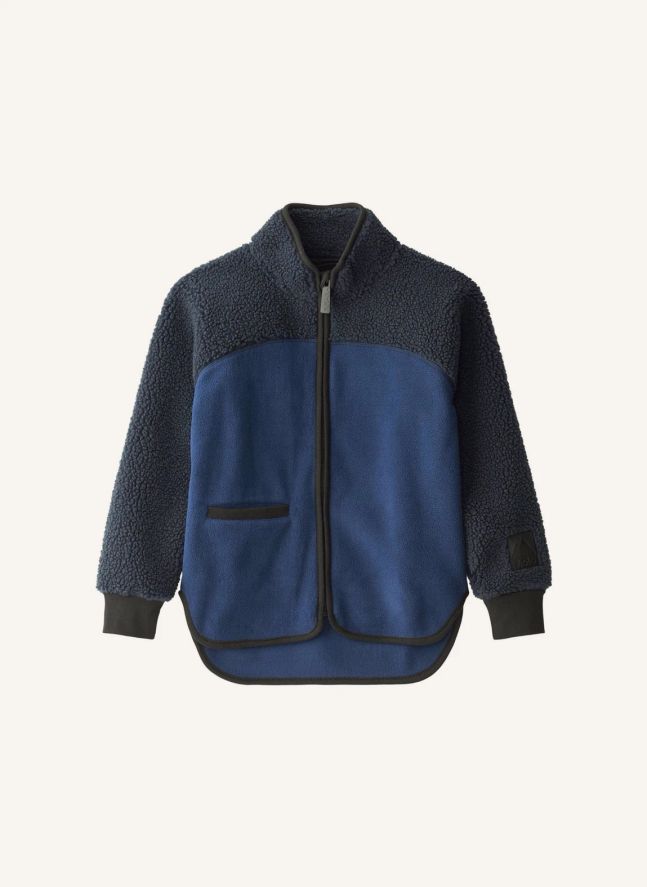 Sweat Zippé Ulani Combi Polaire Fibres Recyclées | Bleu