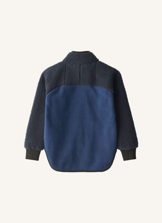 Sweat Zippé Ulani Combi Polaire Fibres Recyclées | Bleu