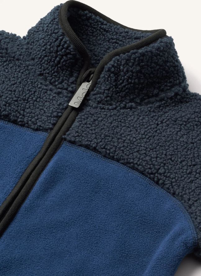Sweat Zippé Ulani Combi Polaire Fibres Recyclées | Bleu