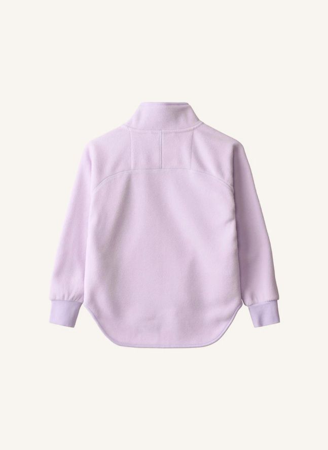 Sweat Zippé Ulani Fleurs Fibres Recyclées | 	Lilas