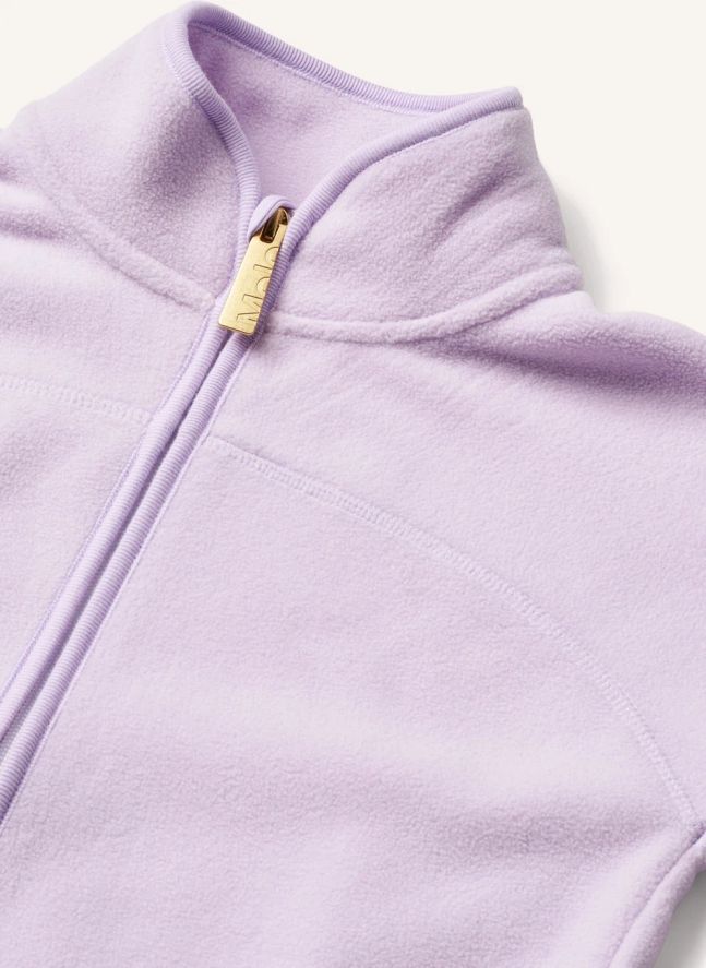 Sweat Zippé Ulani Fleurs Fibres Recyclées | 	Lilas