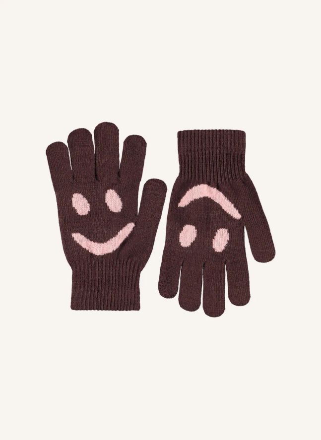 Lot de 2 Paires de Gants Kello Smiley | Marron