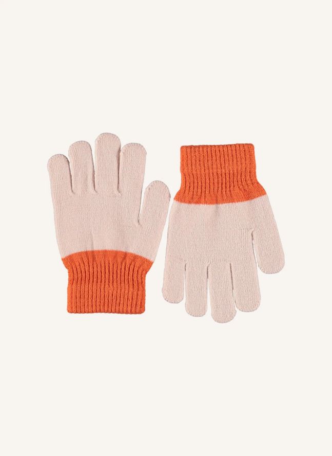 Lot de 2 Paires de Gants Kei Rayés | Rose poudré