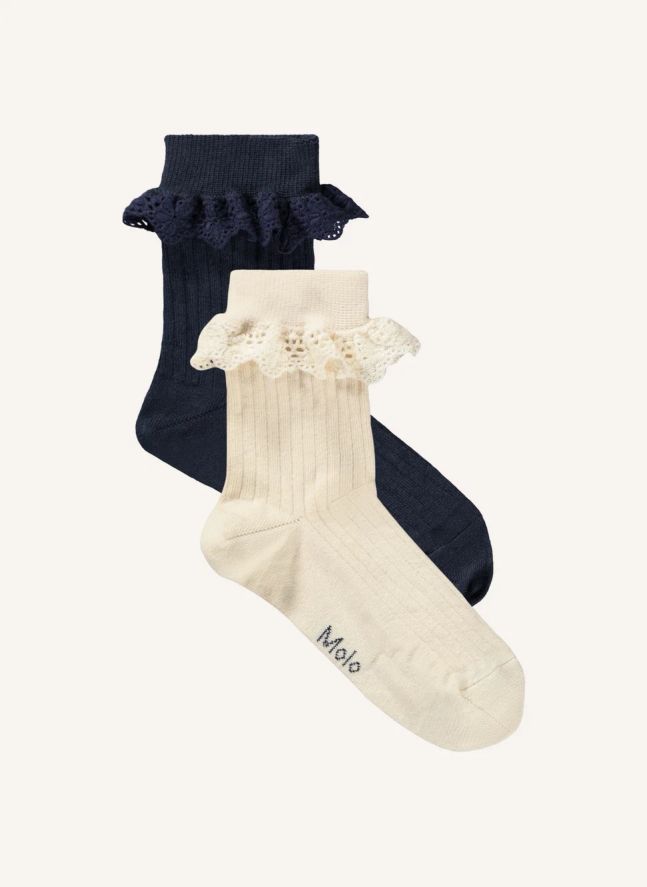 Lot de 2 Paires de Chaussettes Volants Nana | Ivoire