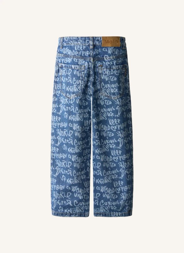 Jean Aiden Graffitis Coton Bio | Bleu