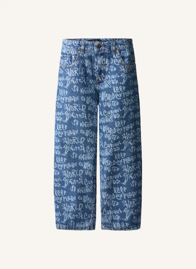 Jean Aiden Graffitis Coton Bio | Bleu