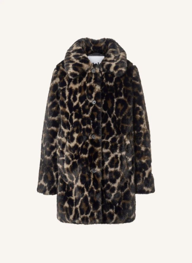 Manteau Façon Fourrure Hera Leopard | Marron