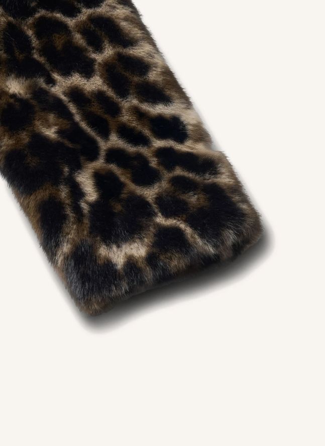 Manteau Façon Fourrure Hera Leopard | Marron