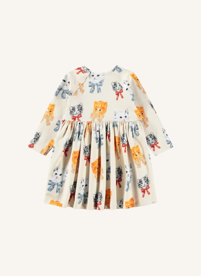 Robe Charmaines Chats Coton Bio | Blanc