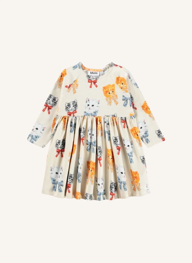 Robe Charmaines Chats Coton Bio | Blanc