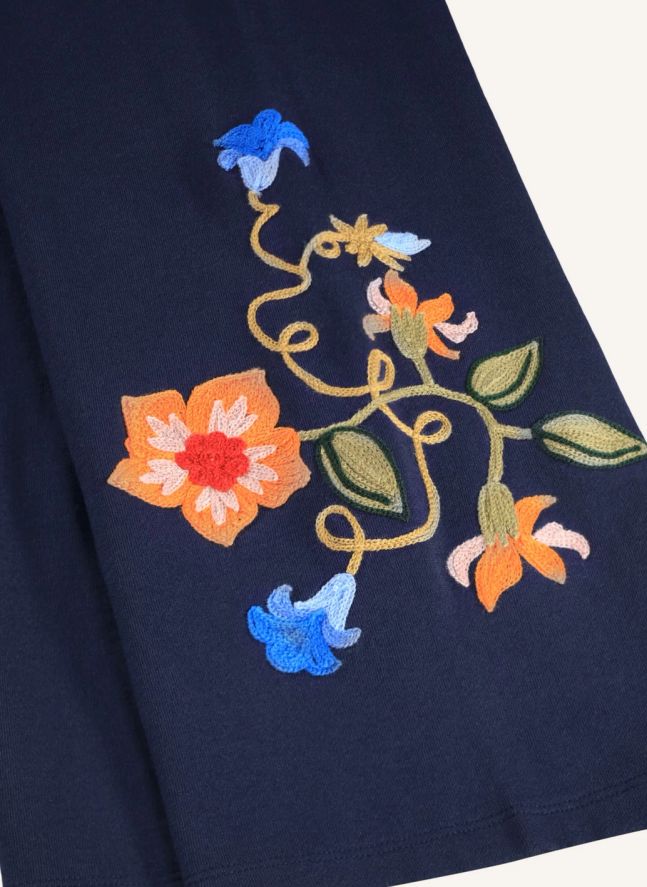 Aurita Pants Flowers | Midnight blue