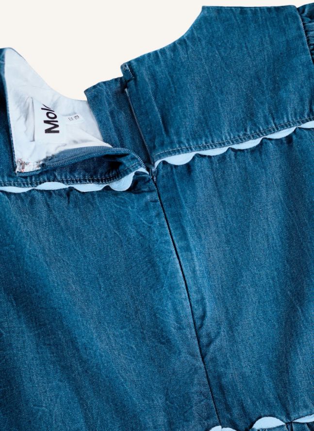Robe Dentelle Caren Denim Coton Bio | Bleu marine