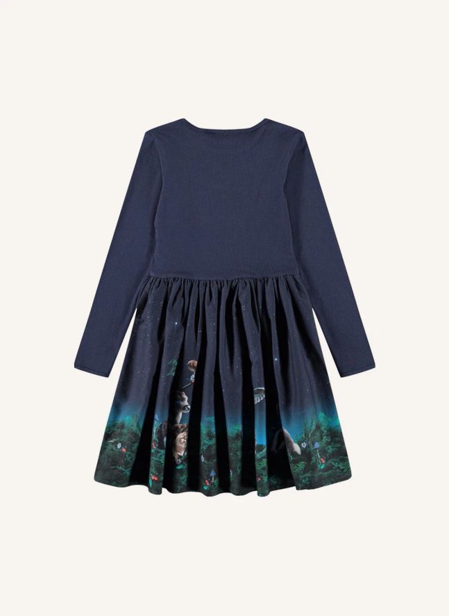 Robe Cassie Warm Coton Bio | Bleu marine