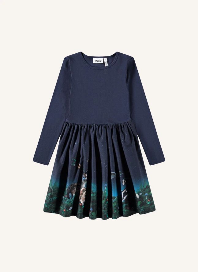 Robe Cassie Warm Coton Bio | Bleu marine