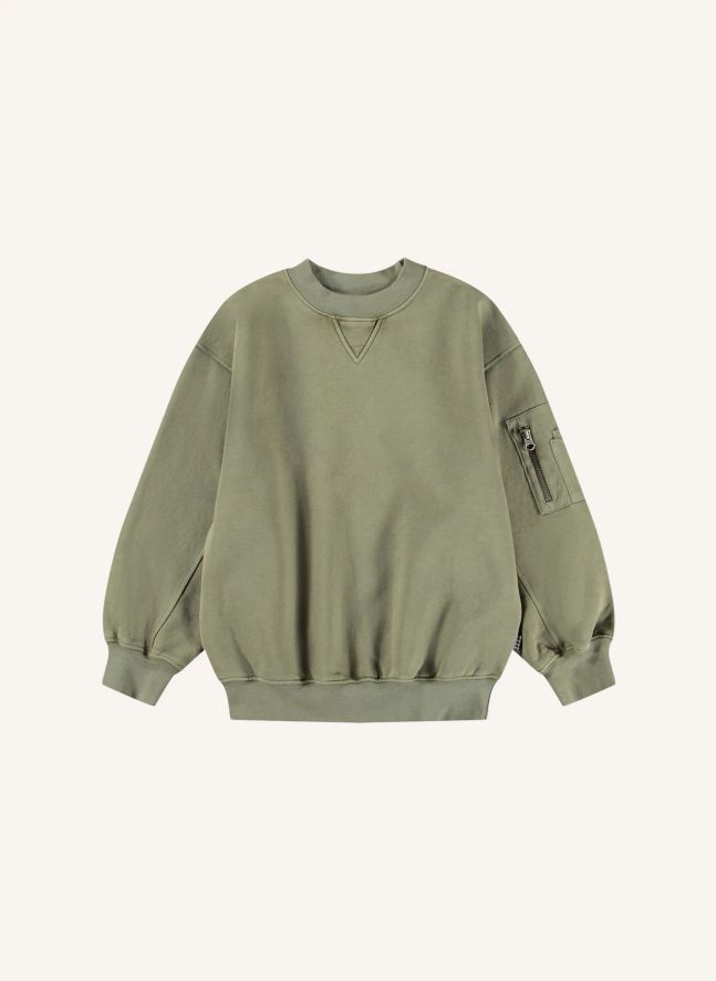 Pull Martell Coton Bio | Vert kaki