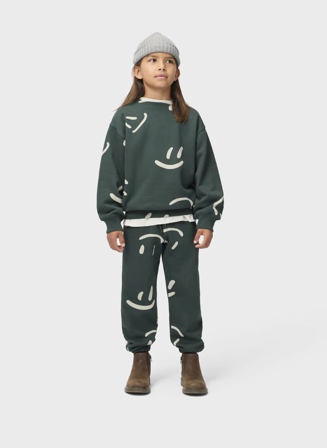 Jogger Adan Smileys Coton Bio | Vert sapin
