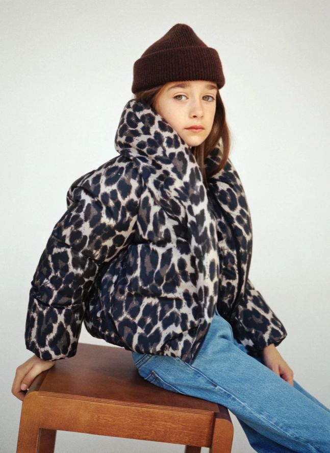 Doudoune Heylee Leopard | Marron