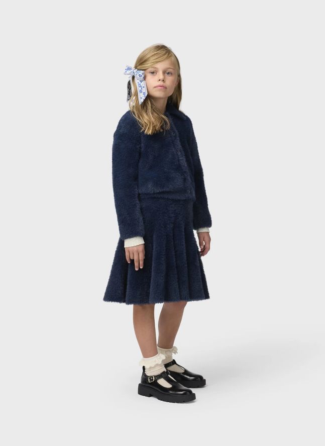 Veste Façon Fourrure Gwen | Bleu nuit