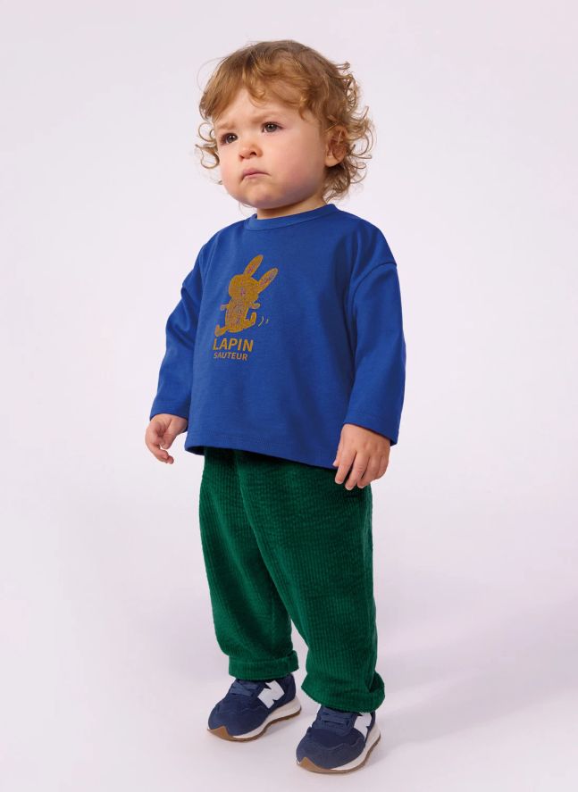 T-shirt Lapin Coton Bio | Bleu roi