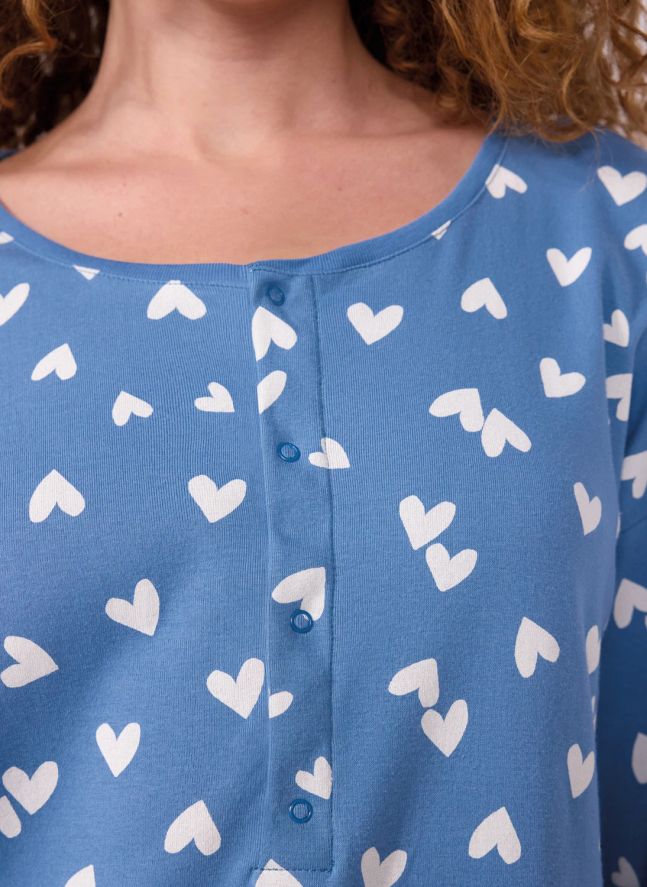 Gigoteuse Cœurs Coton Bio | Bleu