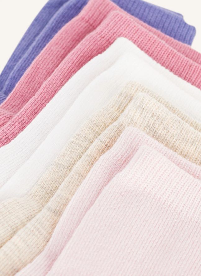 Lot de 5 Paires de Chaussettes Unies | Rose