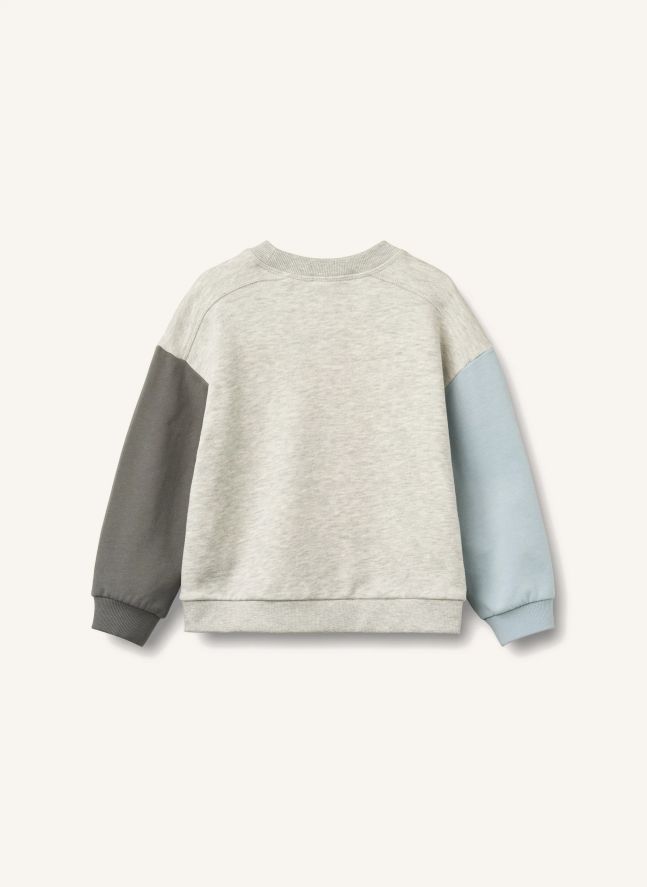 Lennon Smiley Sweat Algodón orgánico | Gris Jaspeado