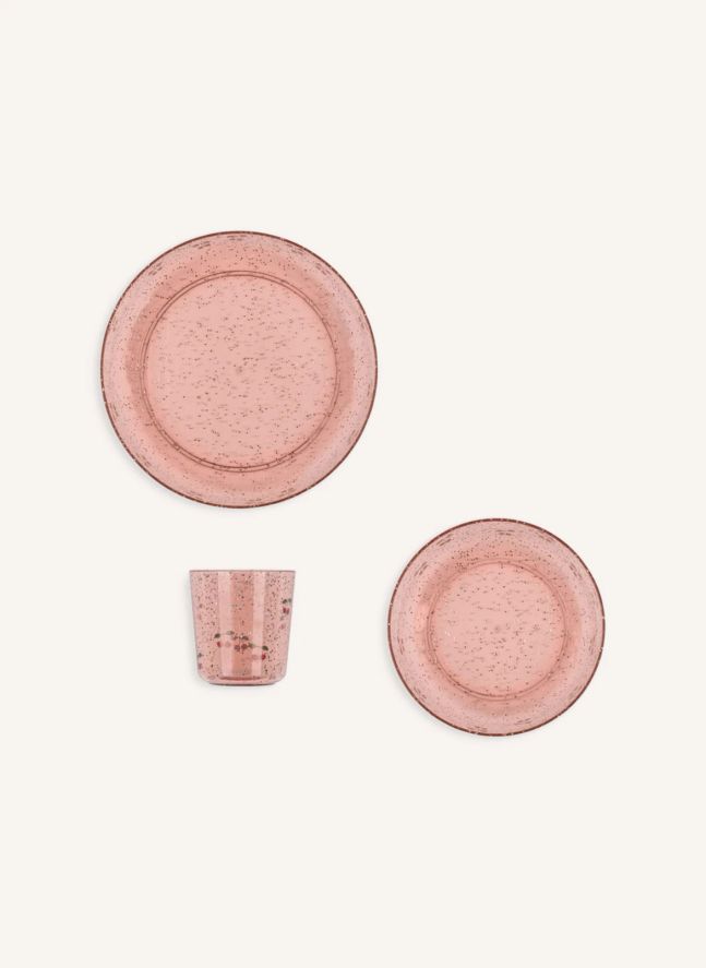 Set repas glitter Cherry | Rose
