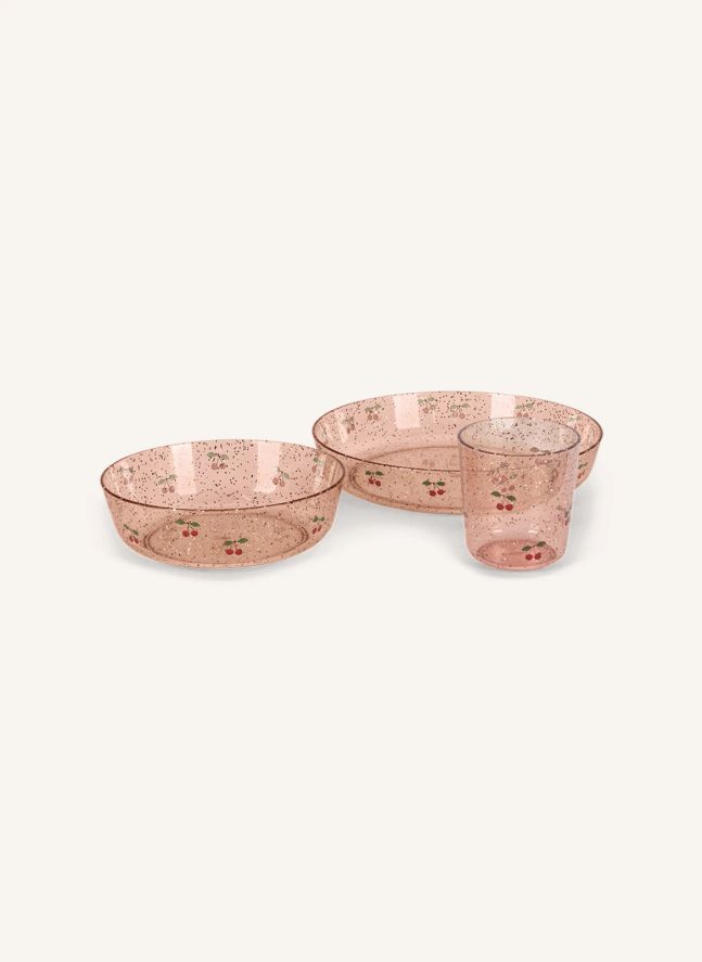 Set repas glitter Cherry | Rose