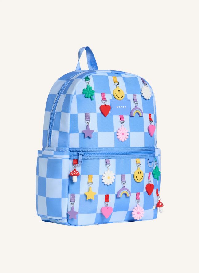 Sac à Dos Kane Charms Carreaux | Bleu pâle